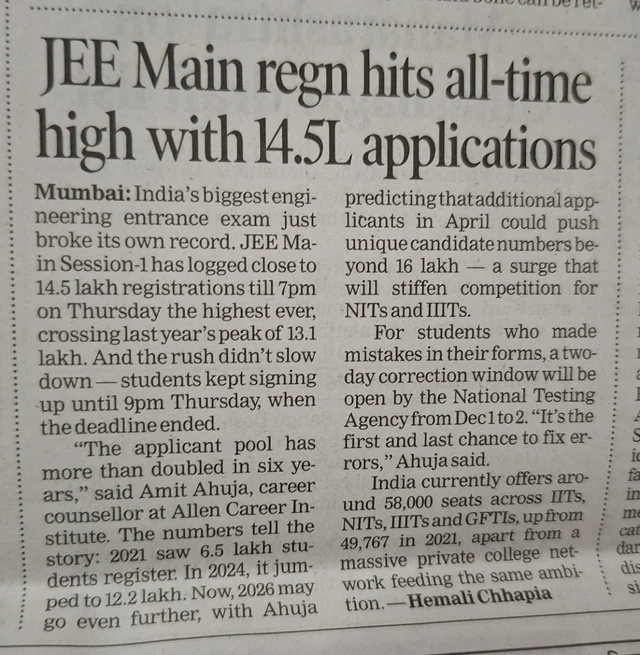 JEE Competition News